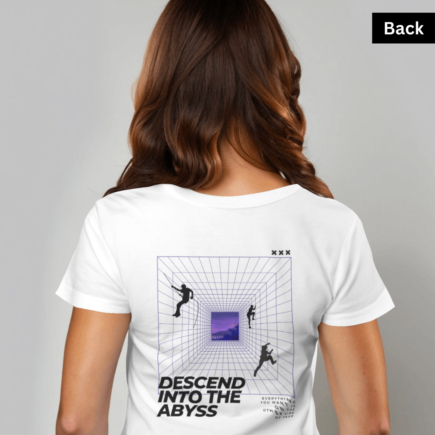 Abyss - Unisex White Printed T-shirt