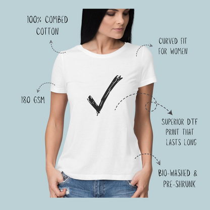 Bow Chic Wow Wow - Women's Black Printed T-shirt