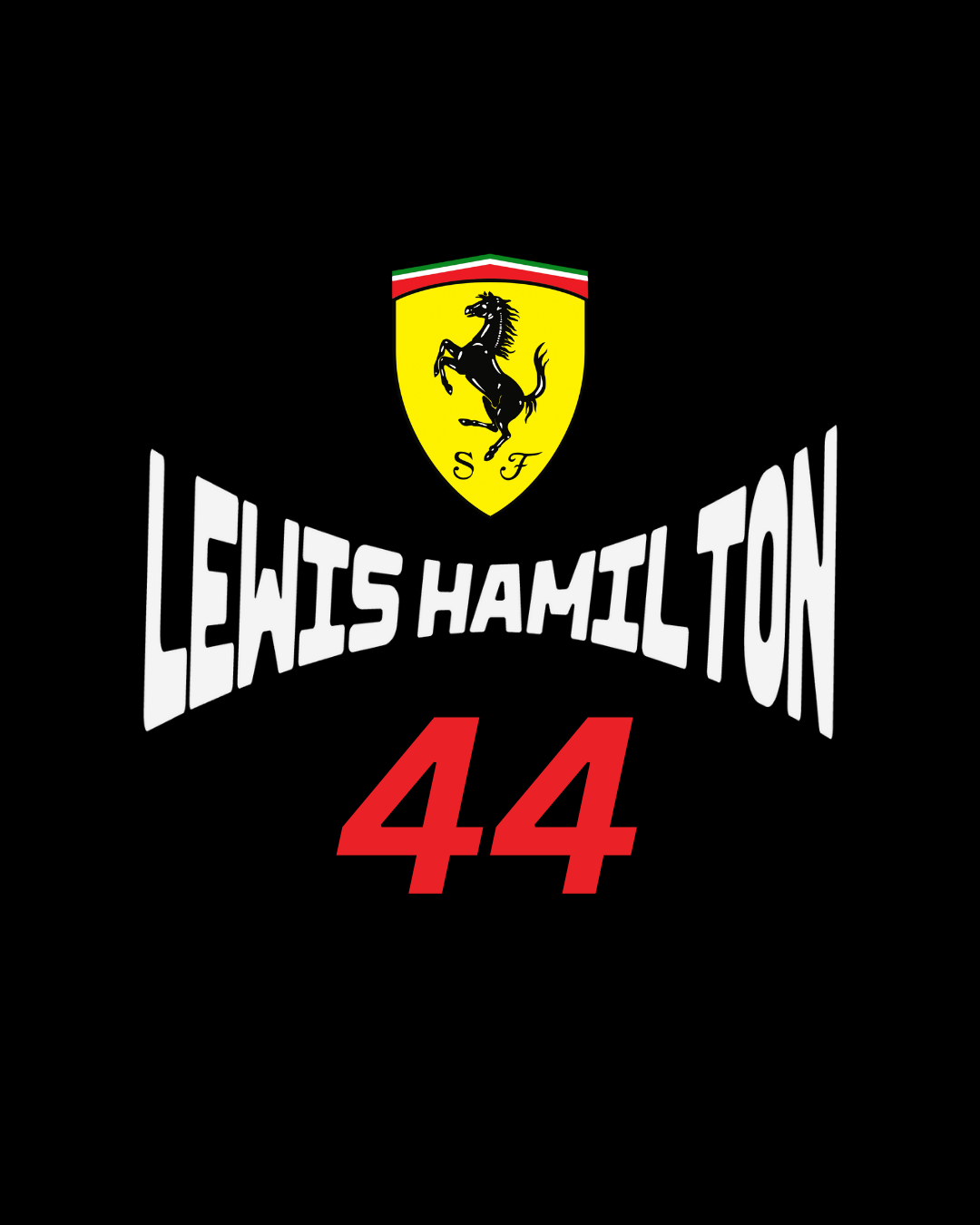 Hamilton - Unisex Black Printed T-shirt