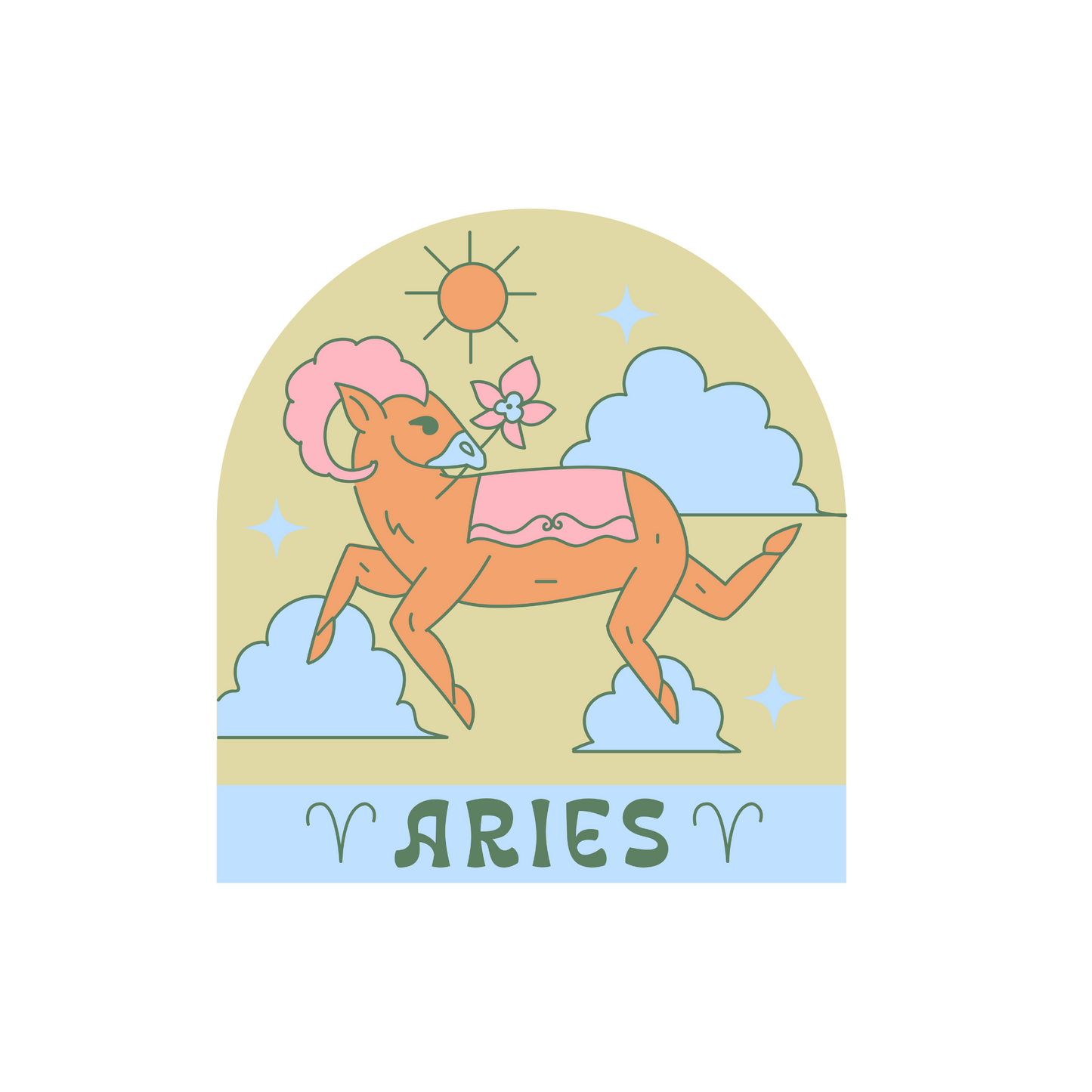 Aries - Women's White Crop Top