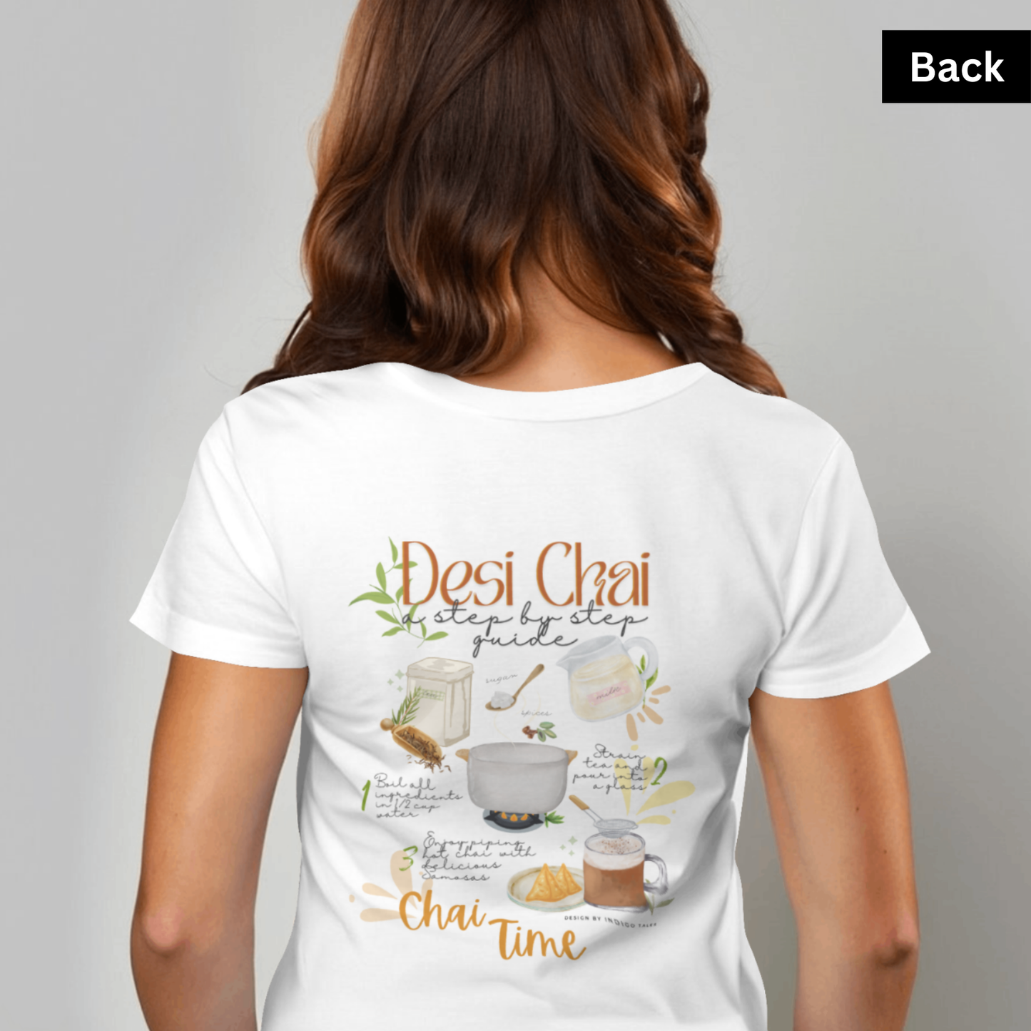 Chai Time - Unisex White Printed T-shirt