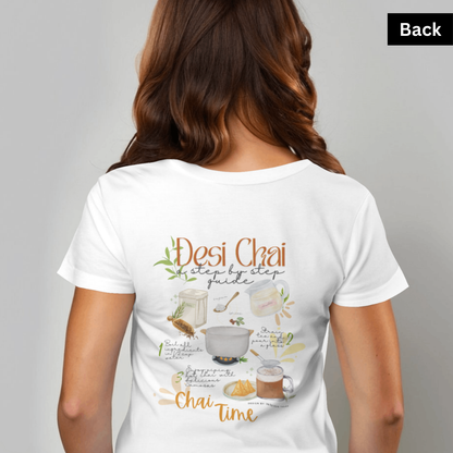 Chai Time - Unisex White Printed T-shirt