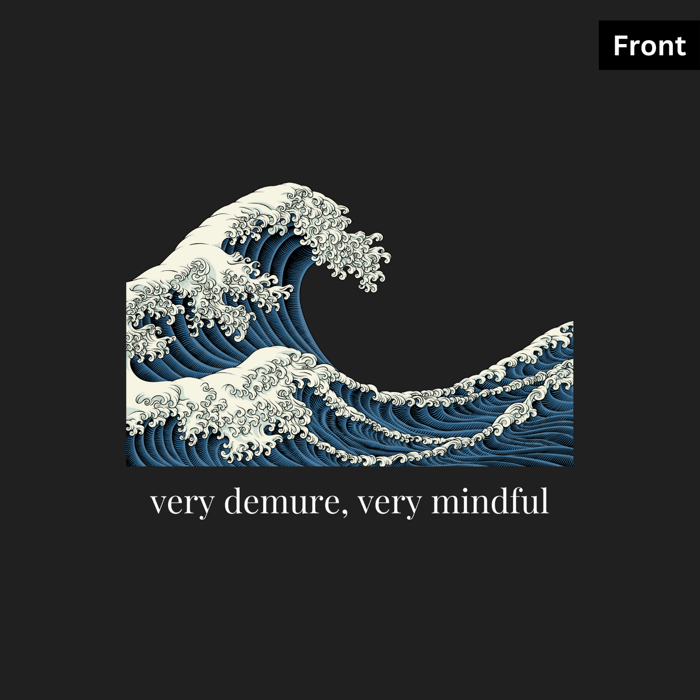 Demure - Unisex Black Printed T-shirt