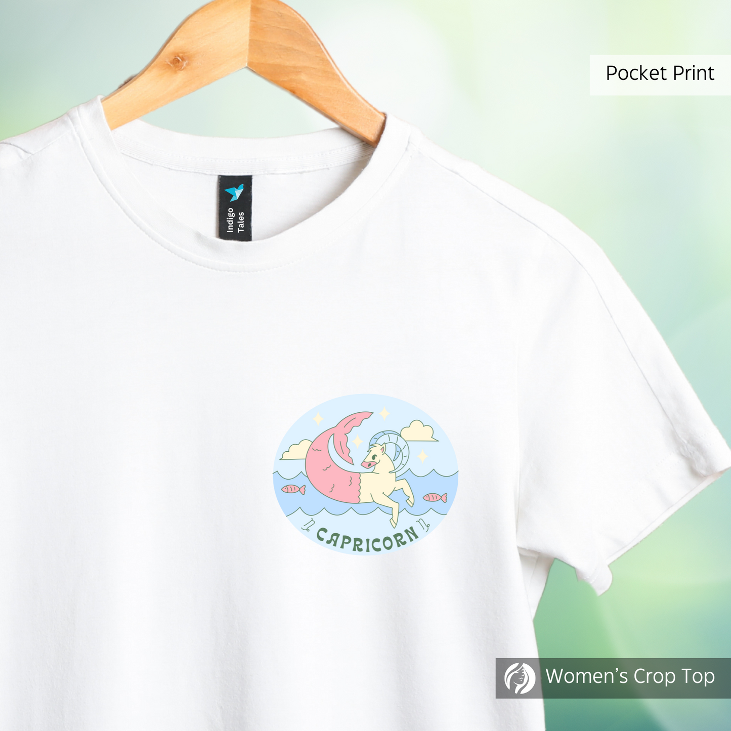Capricorn - Women's White Crop Top