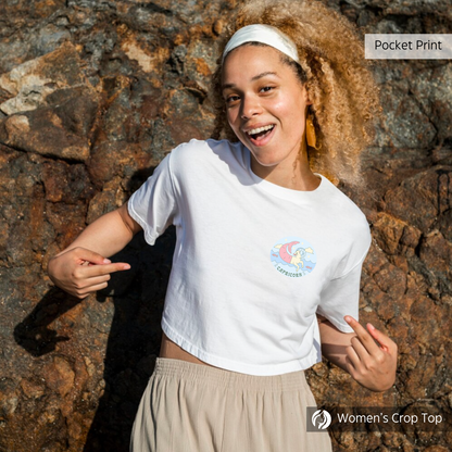 Capricorn - Women's White Crop Top