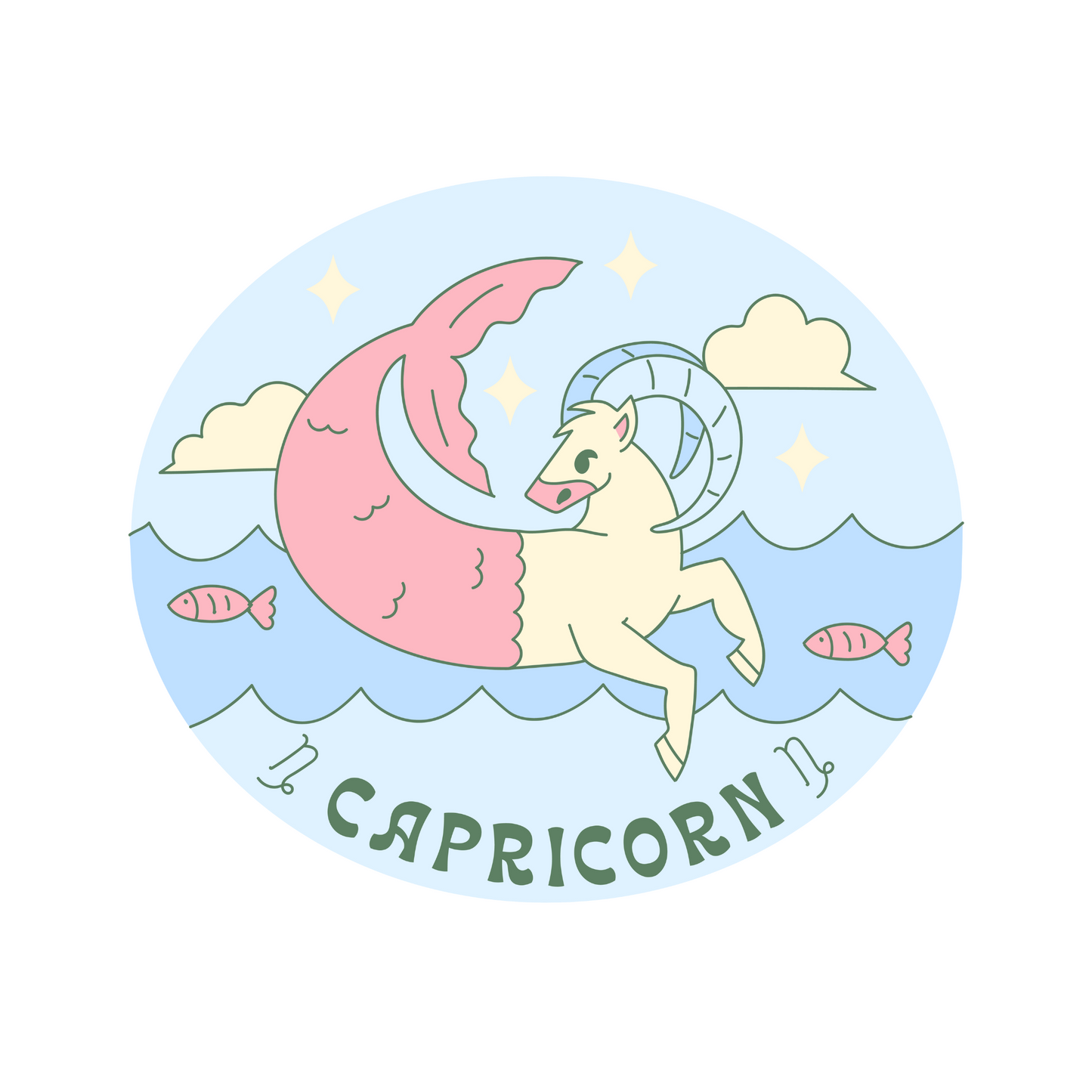 Capricorn - Women's White Crop Top