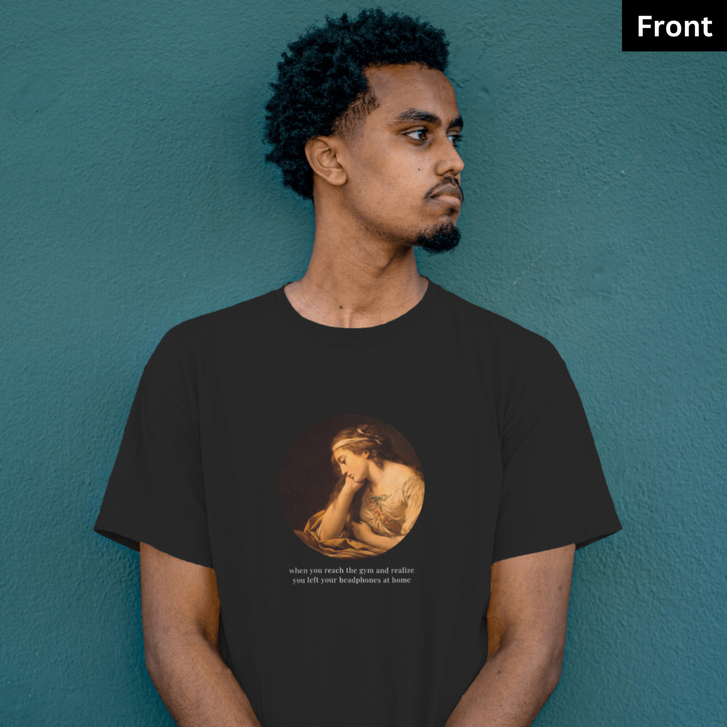 La Mélancholie - Unisex Black Printed T-shirt