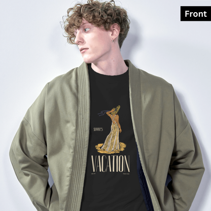 Vacation II - Unisex Black Printed T-shirt