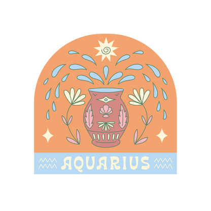 Aquarius - Women's White Crop Top