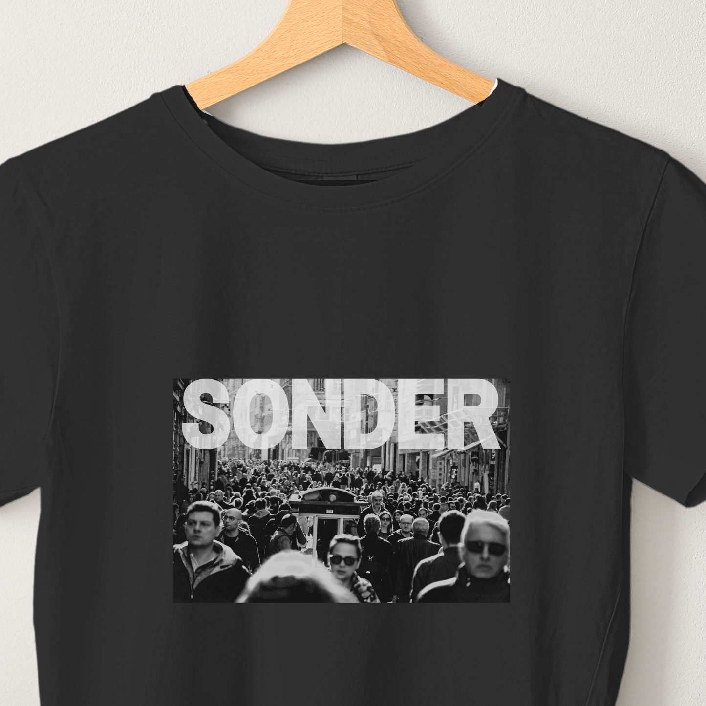 Sonder - Unisex Black Printed T-shirt