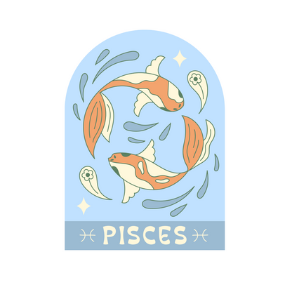 Pisces - Women's White Crop Top
