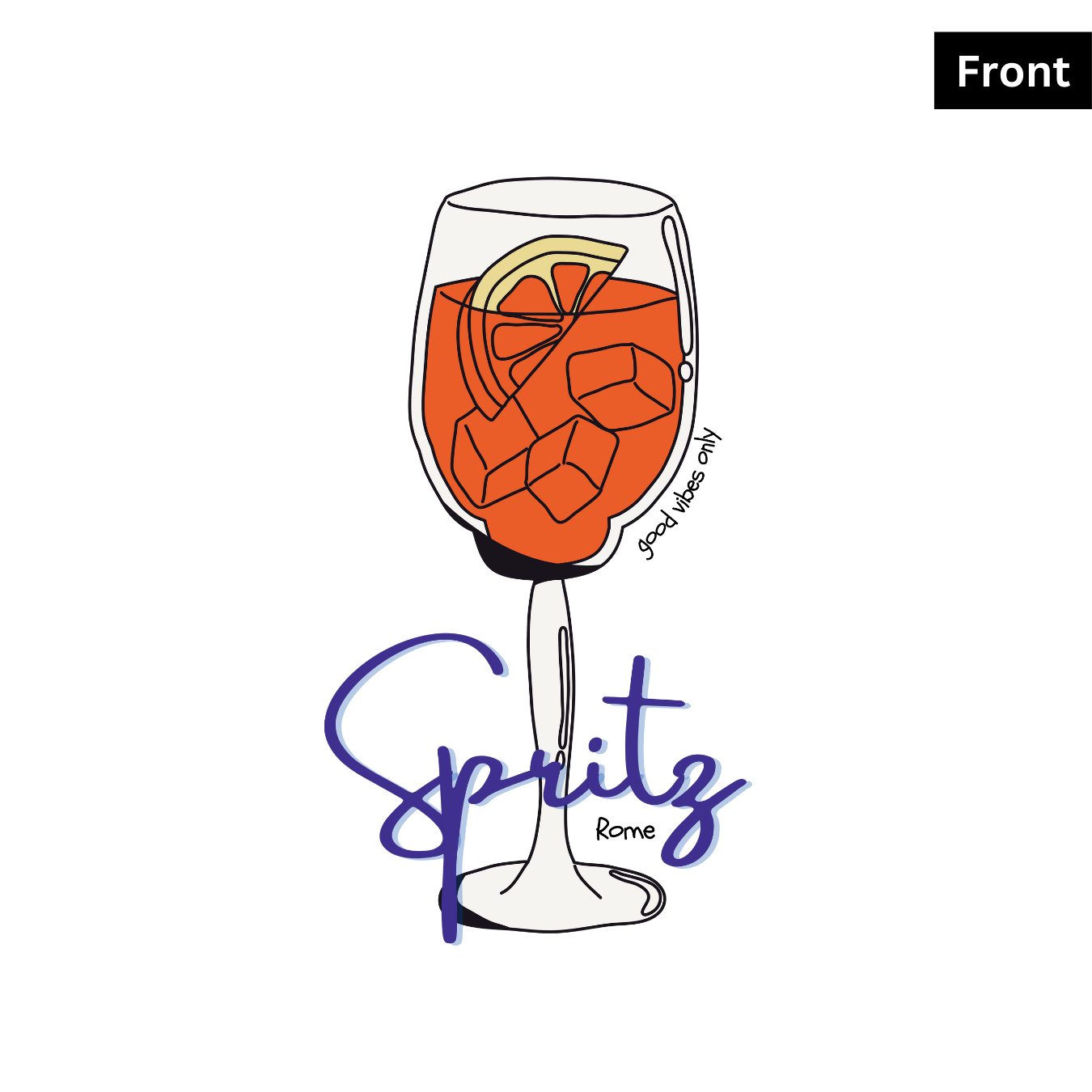 Spritz - Unisex White Printed T-shirt