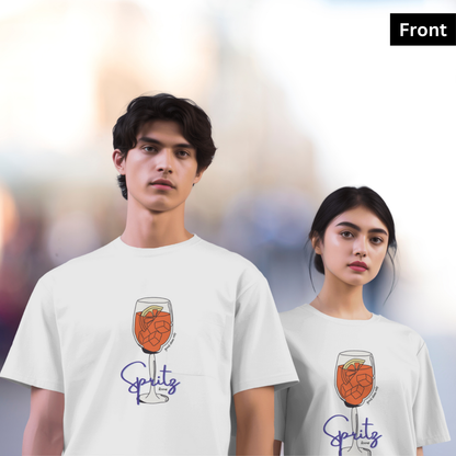 Spritz - Unisex White Printed T-shirt