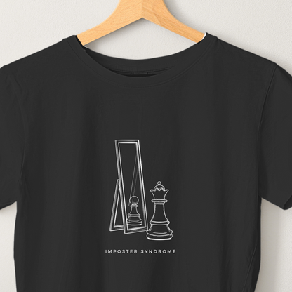 Imposter Syndrome - Unisex Black Printed T-shirt