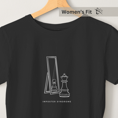 Imposter Syndrome - Women's Black Printed T-shirt