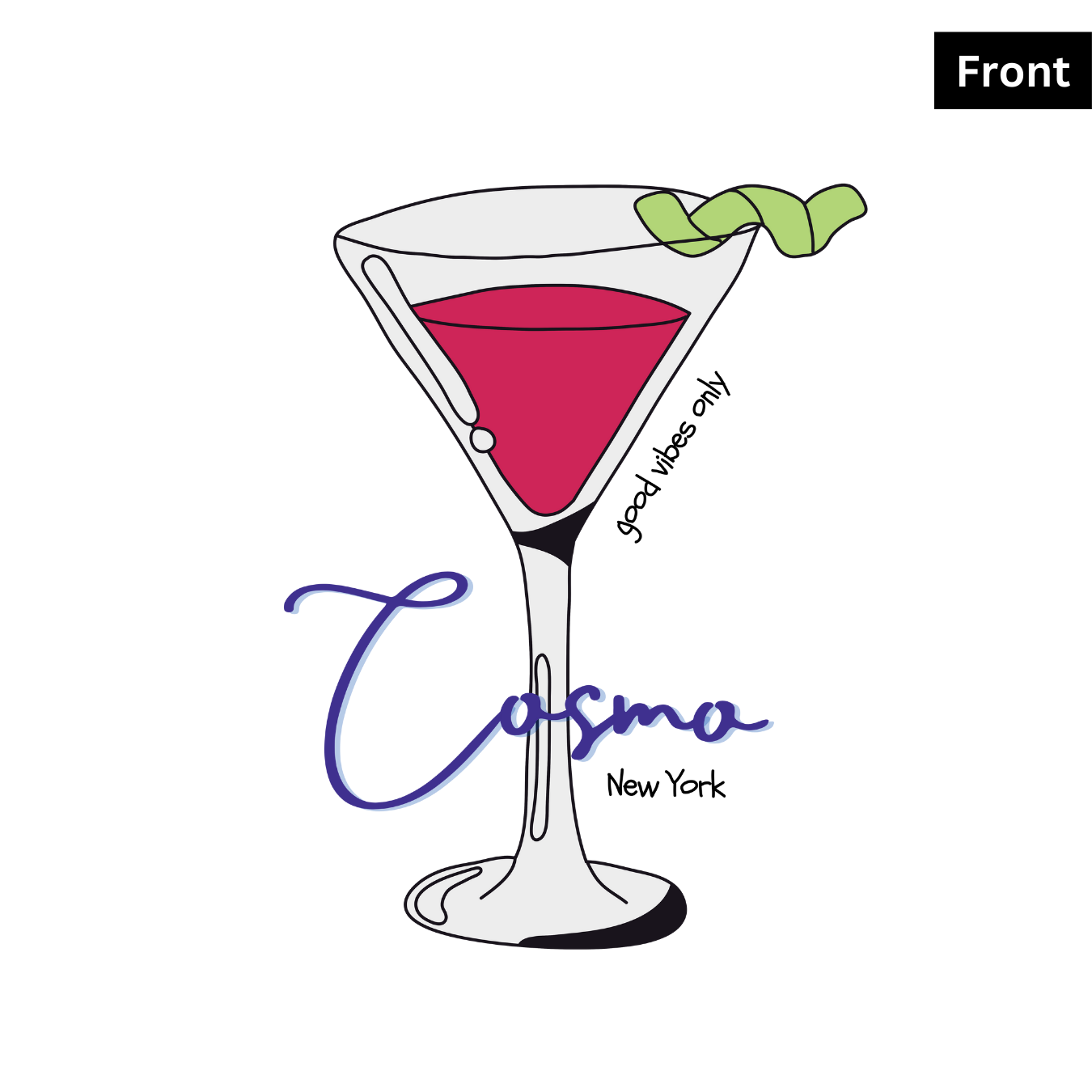Cosmo - Unisex White Printed T-shirt