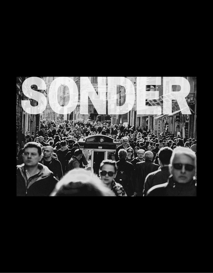 Sonder - Unisex Black Printed T-shirt