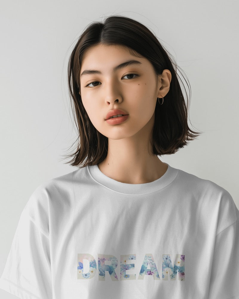 Dream - Unisex White Printed T-shirt