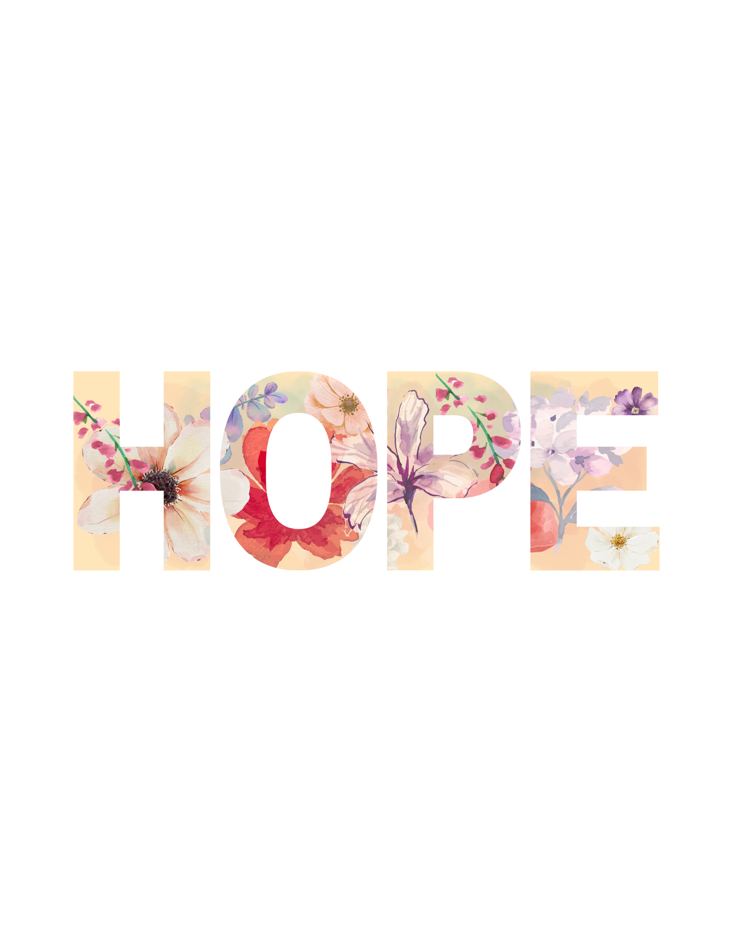 Hope - Unisex White Printed T-shirt
