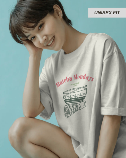 Matcha Mondays - Unisex Ivory Printed T-shirt