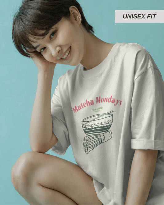 Matcha Mondays - Unisex Ivory Printed T-shirt