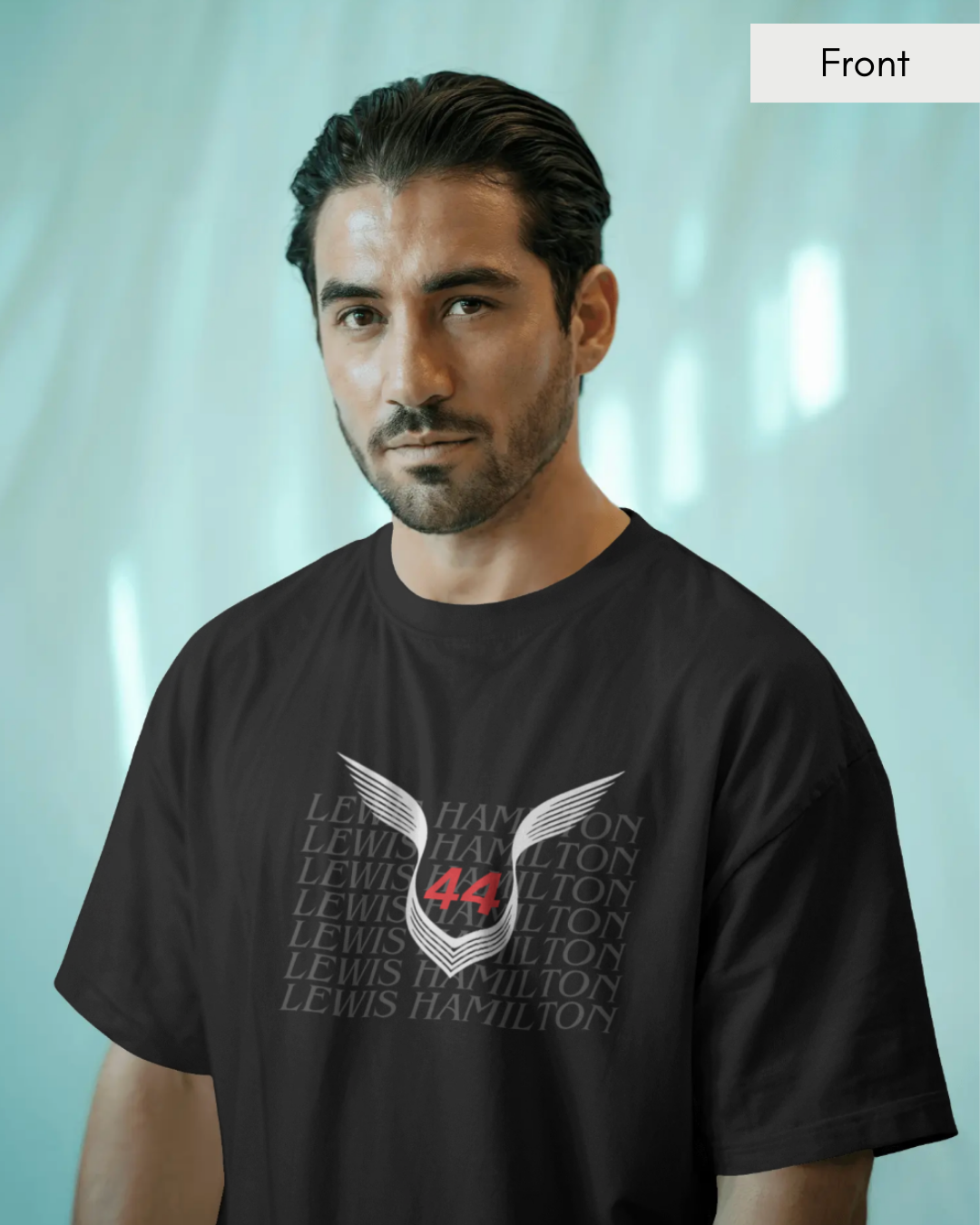 Hamilton 44 - Unisex Black Printed T-shirt