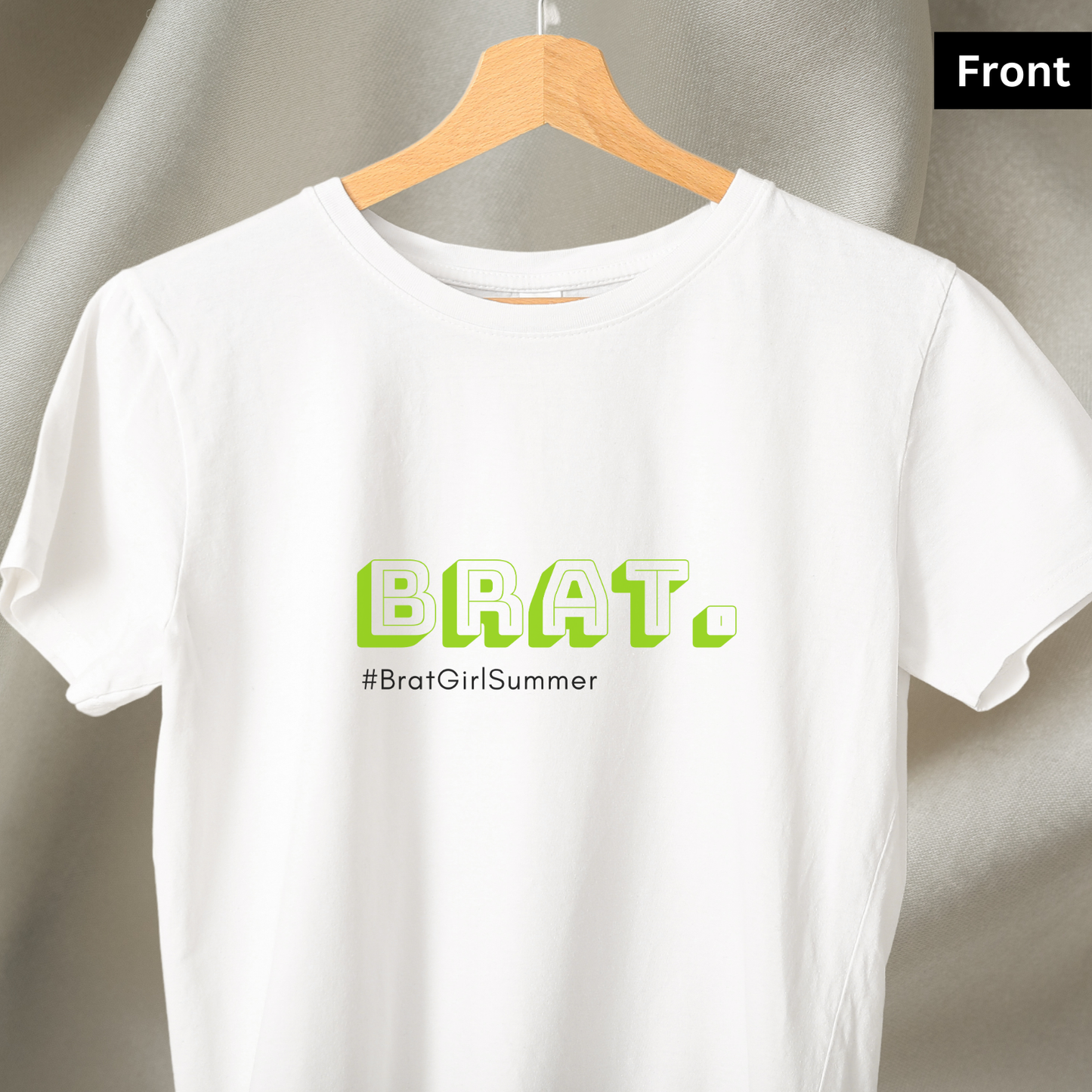 Brat - Unisex White Printed T-shirt