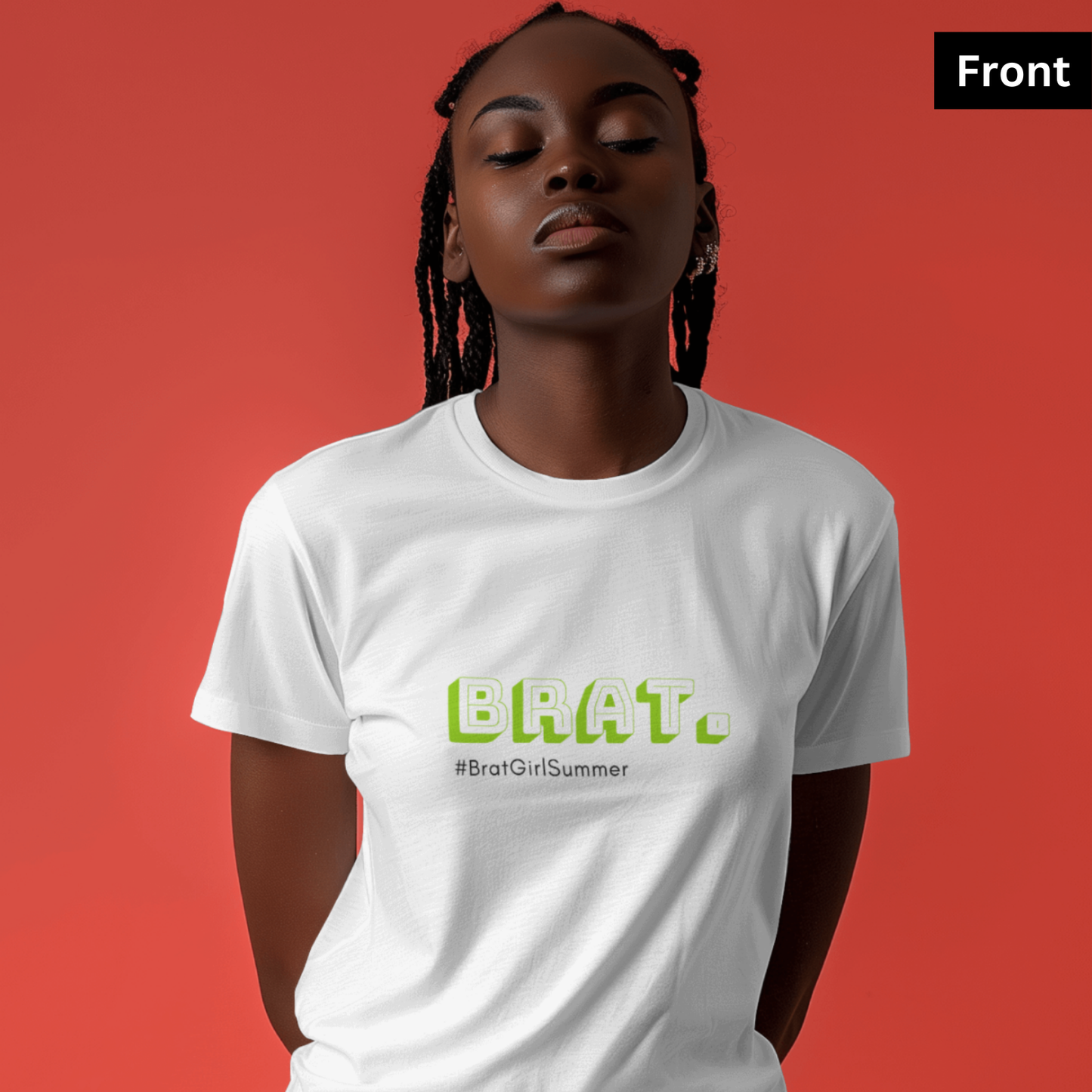 Brat - Unisex White Printed T-shirt
