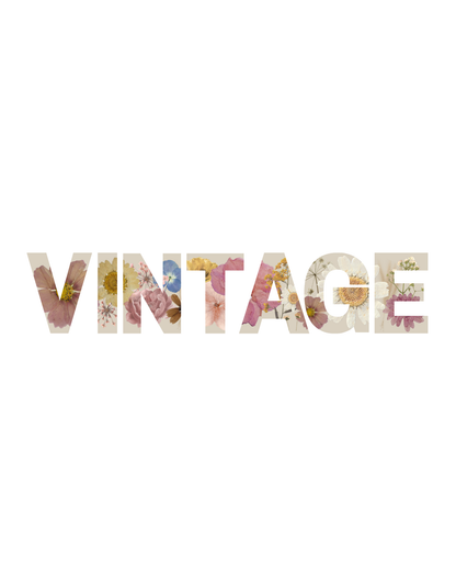 Vintage Flowerscape - Unisex White Printed T-shirt