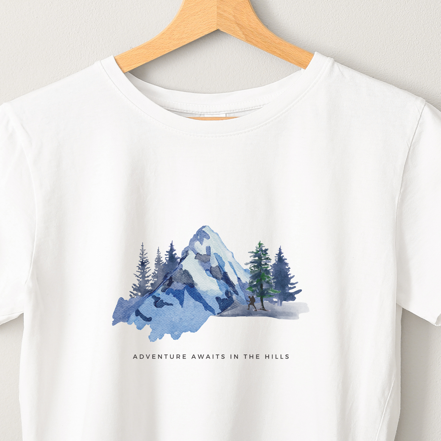 Mountain Adventure - Unisex White Printed T-shirt