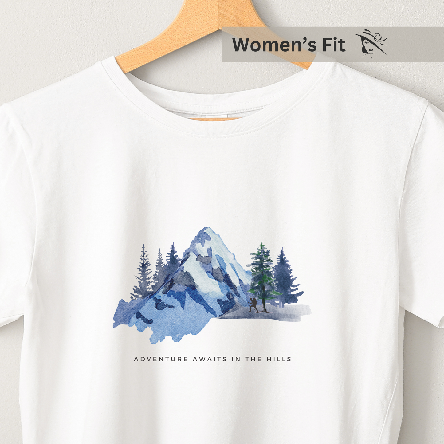 Mountain Adventure - Women's White Printed T-shirt