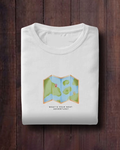 Where next? - Unisex White Printed T-shirt