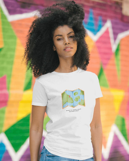 Where Next? - Women's White Printed T-shirt