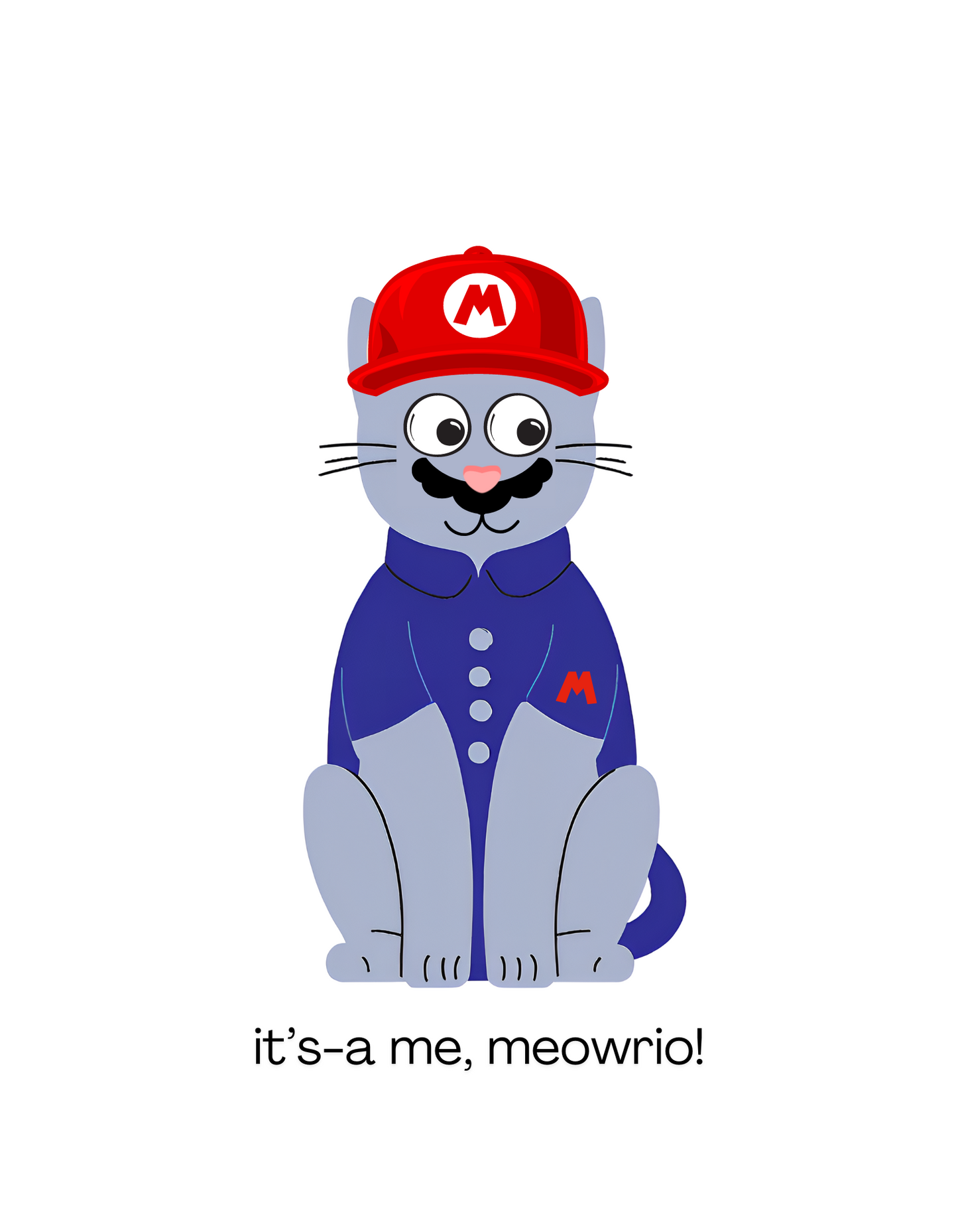 Meowrio - Unisex White Printed T-shirt