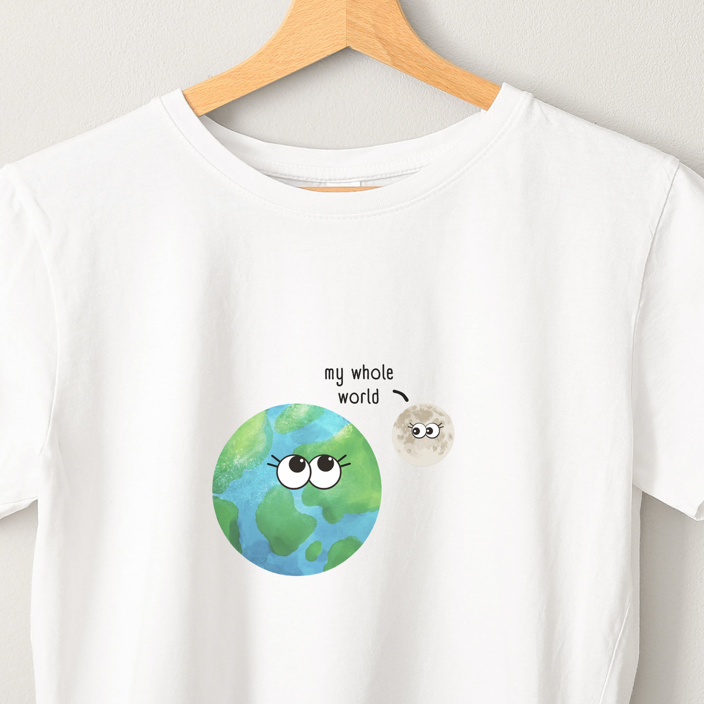 My Whole World - Unisex White Printed T-shirt
