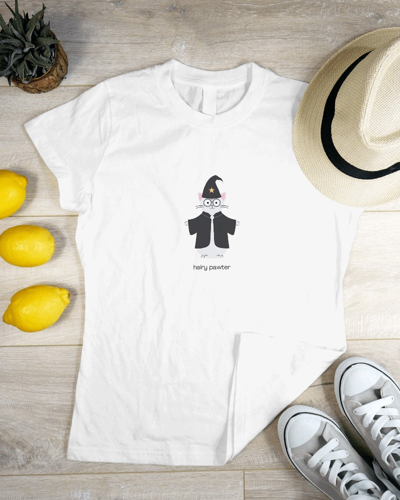 Hairy Pawter - Women's White Printed T-shirt
