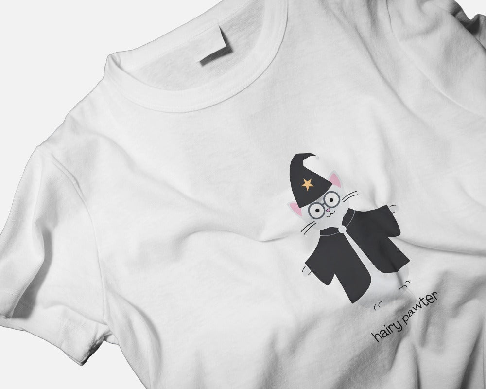 Hairy Pawter - Women's White Printed T-shirt