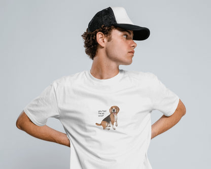 Woof - Unisex White Printed T-shirt
