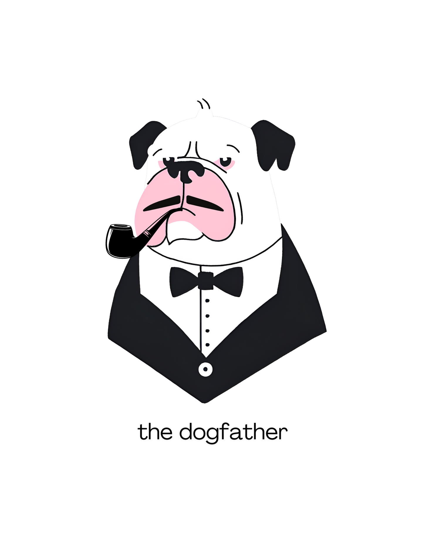The Dogfather - Unisex White Printed T-shirt