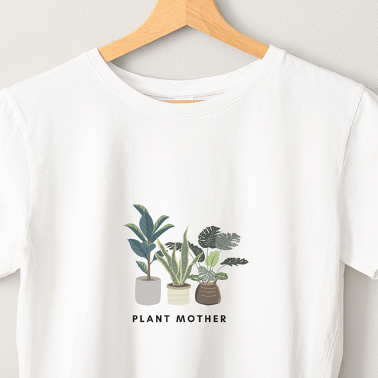 Plant Mother - Unisex White Printed T-shirt