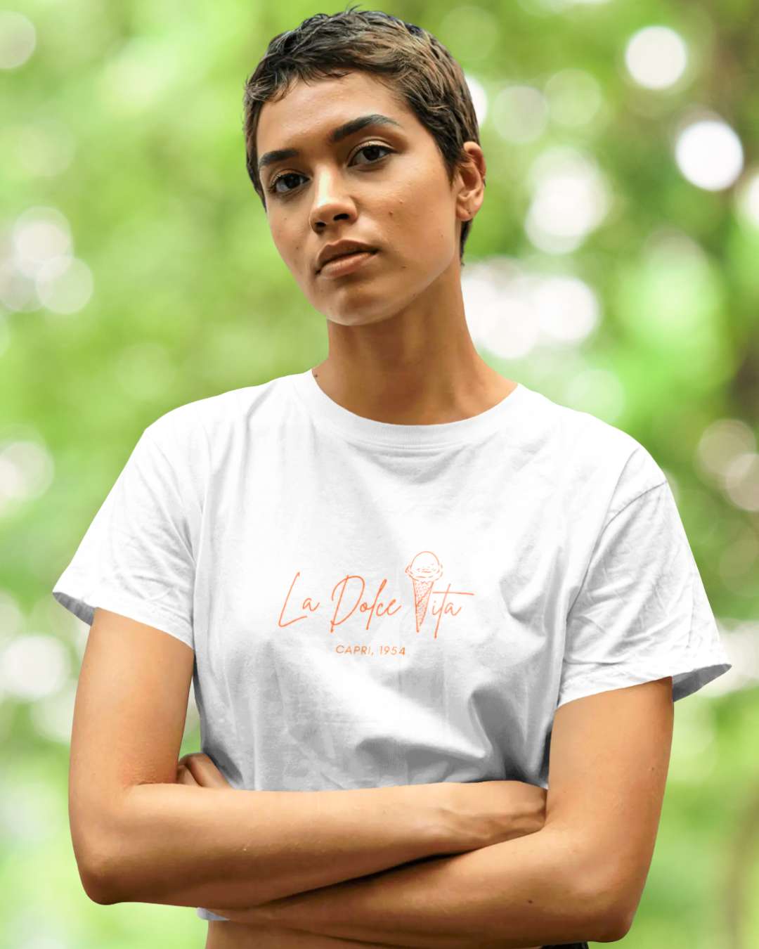 La Dolce Vita - Women's Printed Crop Top