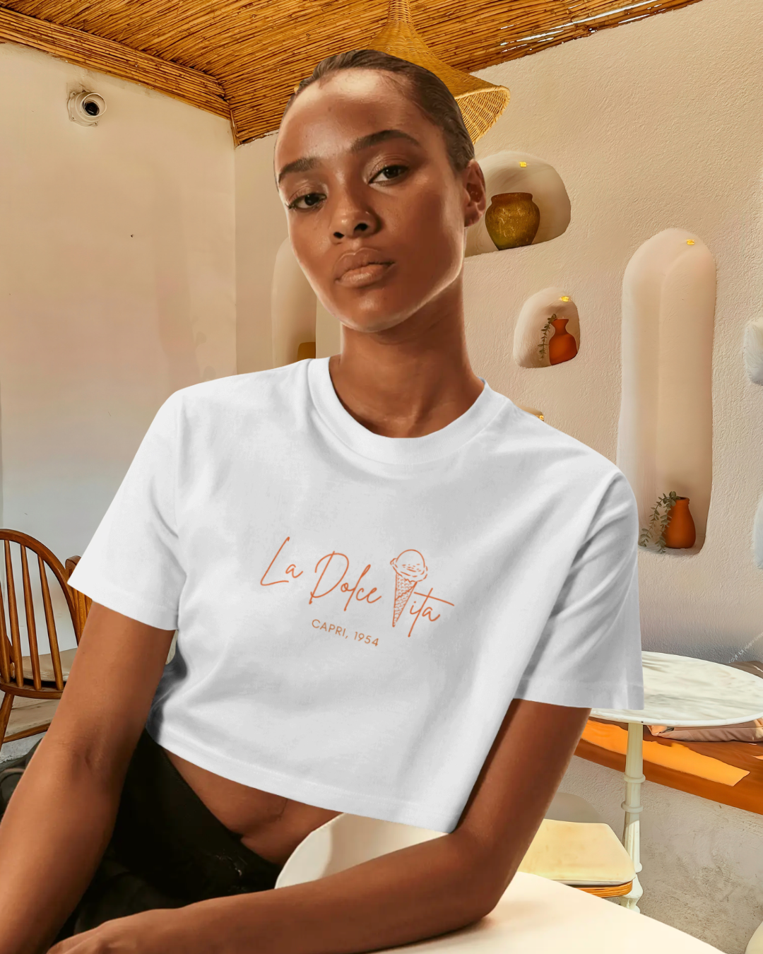 La Dolce Vita - Women's Printed Crop Top