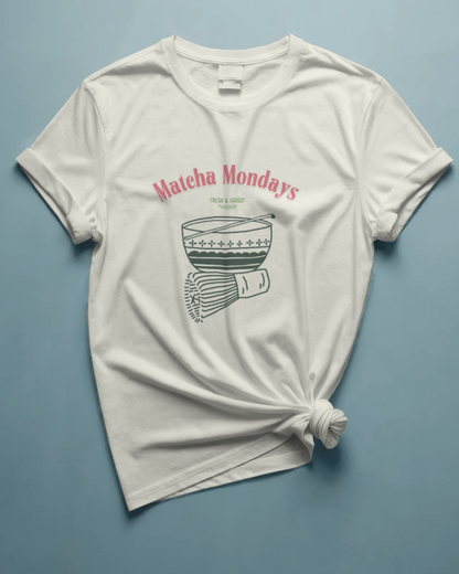 Matcha Mondays - Unisex Ivory Printed T-shirt