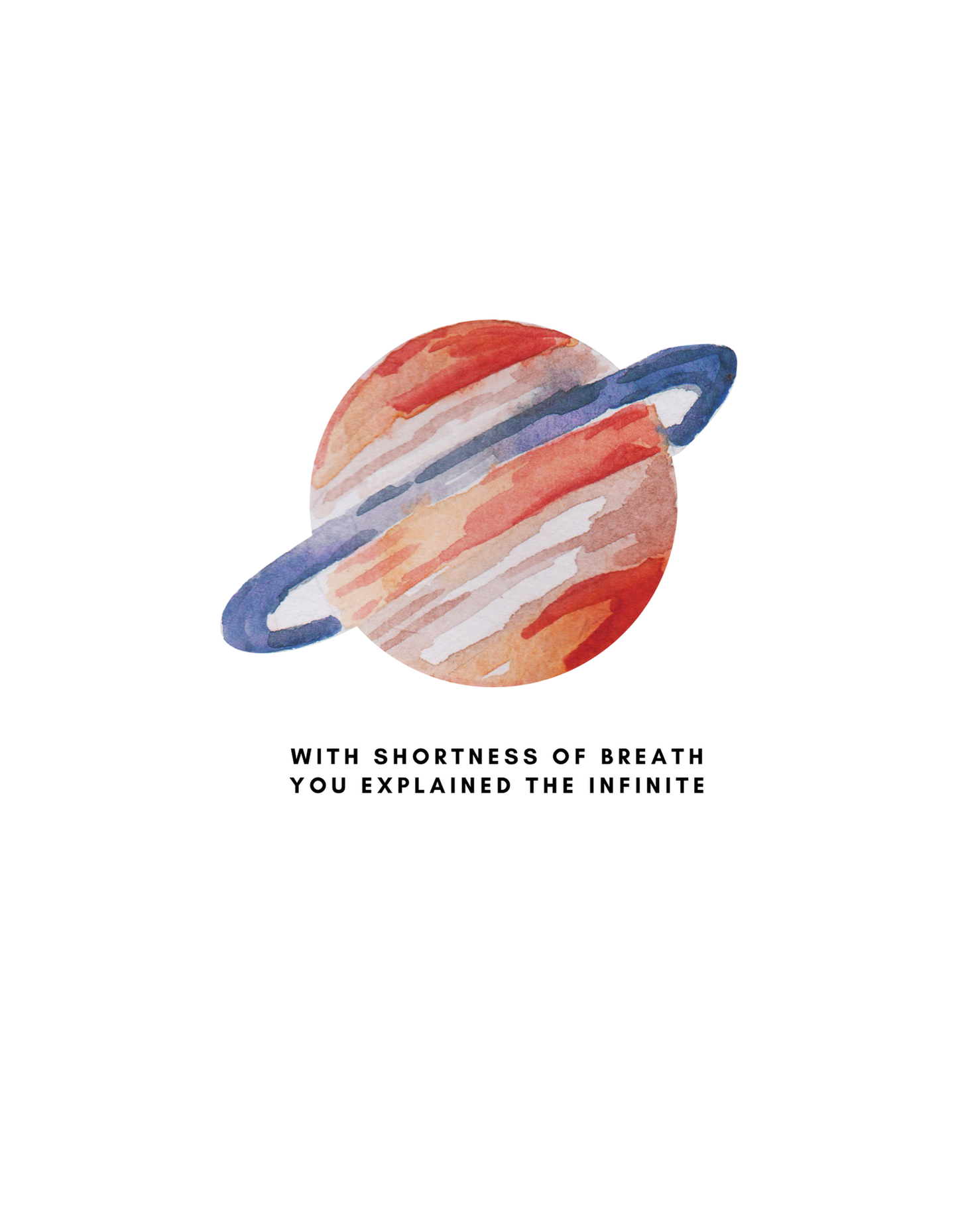 Saturn - Unisex White Printed T-shirt