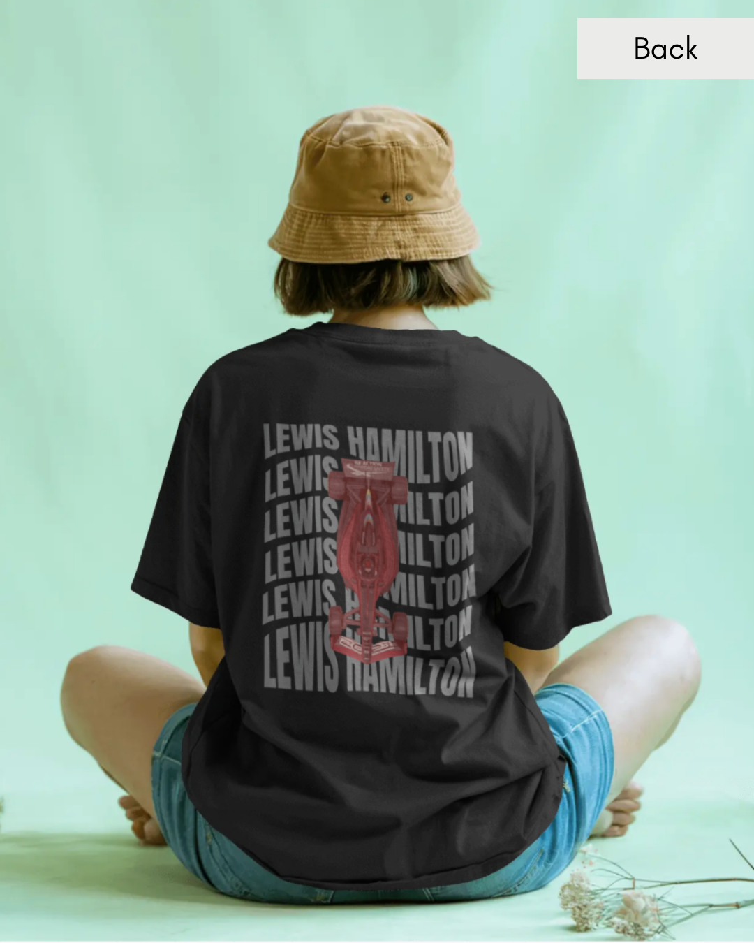44 - Unisex Black Printed T-shirt