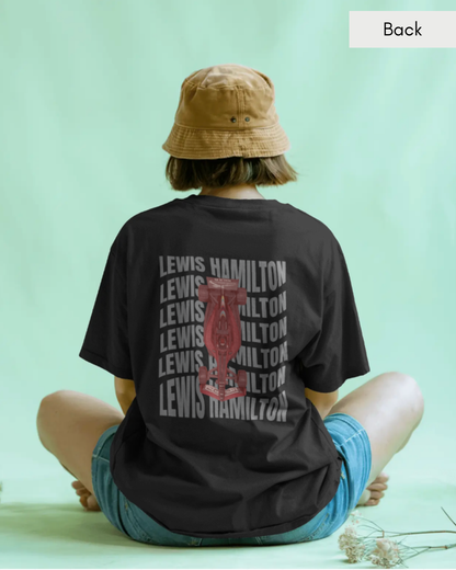 44 - Unisex Black Printed T-shirt