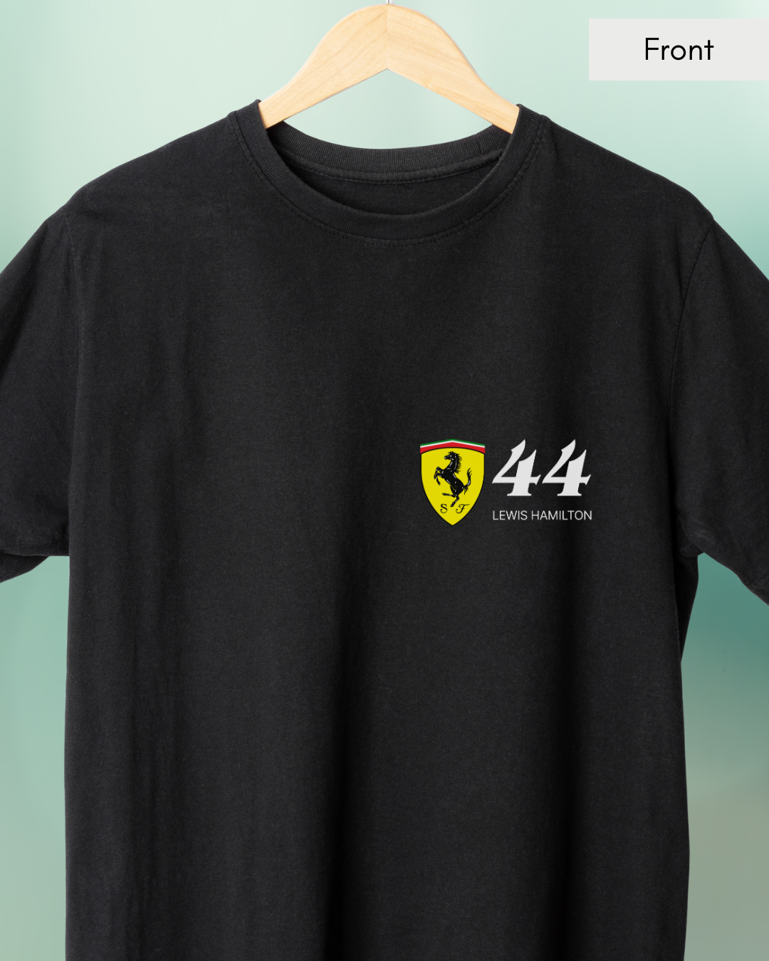44 - Unisex Black Printed T-shirt