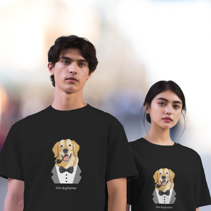 The Dogfather II - Unisex Black Printed T-shirt