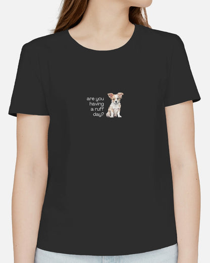Ruff Day - Women's Black Printed T-shirt
