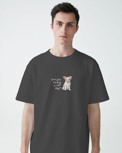Ruff Day - Unisex Black Printed T-shirt